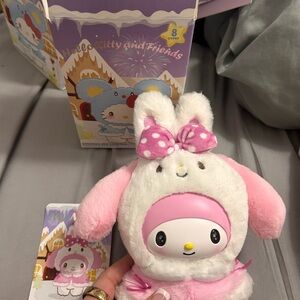 Sanrio Pink and White Stuffed Animal